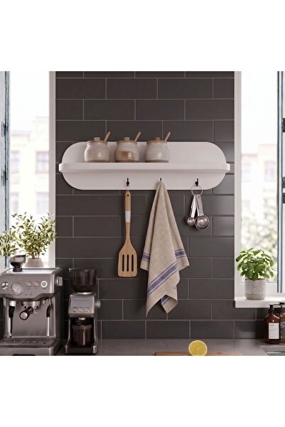 L'occi Concept Circe 60 cm Mutfak Düzenleyici Duvar Rafı 3 Askılı Patara Beya...