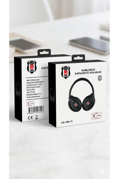 BYK Taraftar Kablosuz Kulaklık - Bluetooth Kulaklık - Beşiktaş -Lisanslı