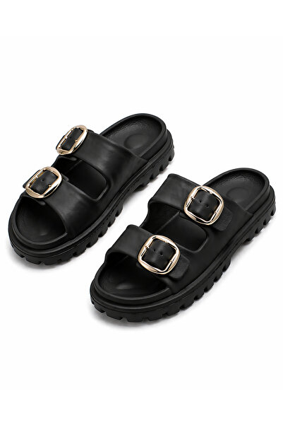 FİFTY ONE Γυναικείες παντόφλες με διπλή πόρπη