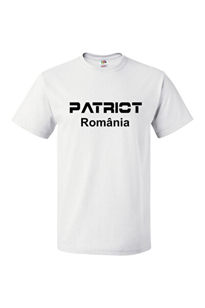 Eom Tricou Personalizat "PATRIOT România", Bumbac 100%, Negru,