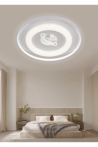 KKG ELEKTRİK Satürn Tasarımlı Led Tavan Plafonyer Avize – Modern Dekoratif Ay...
