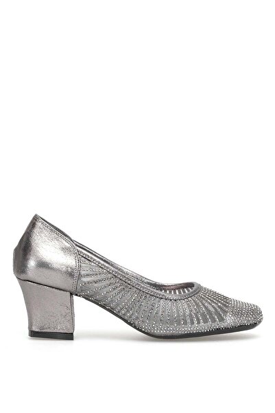 Ayakkabı Fuarı Elit PM280 K545 Γυναικεία κλασικά παπούτσια με τακούνι πλατινένια