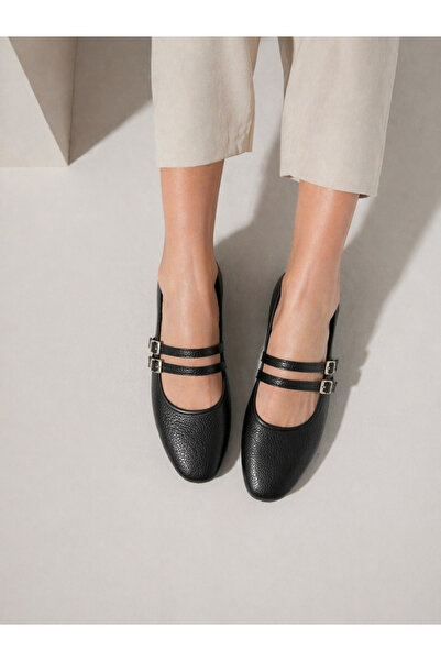 FootFrenzy Γυναικεία παπούτσια μπαλαρίνας Lora με διπλό λουράκι και αγκράφα –...