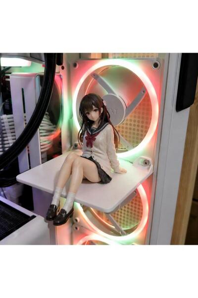 MisterionStudio Beyaz Kasa İçi Figür Rafı 120x100 mm Oyun Pc Aksesuarı, Masaü...