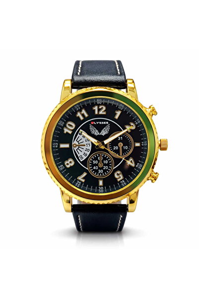 ULYSSES Ανδρικό ρολόι, Ulysses, Μαύρο, Χαλαζία, Casual UB11