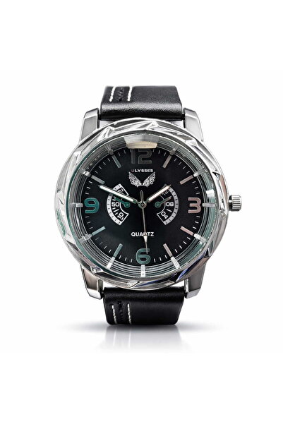 ULYSSES Ανδρικό ρολόι, Ulysses, Μαύρο, Χαλαζία, Casual UB09