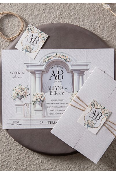 İKLİM DAVETİYE 50 Adet Düğün, Nişan, Nikah Davetiyesi, Baskı Hariçtir 1707391