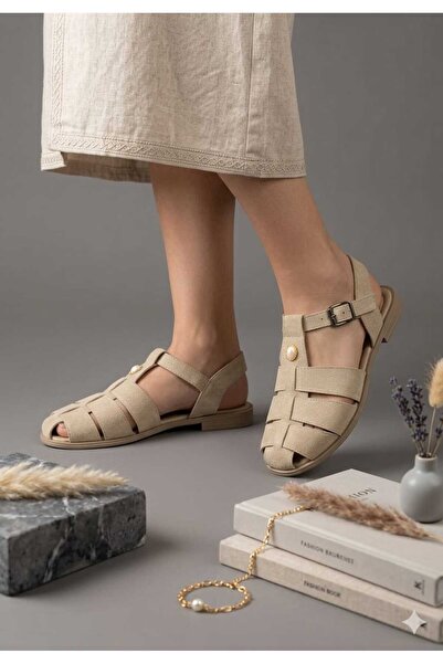 Moda Kadıköy ΓΥΝΑΙΚΕΙΑ ΣΑΝΔΑΛΙΑ ΜΠΕΖ ΣΟΥΕΤ ΜΕ ΑΝΟΙΧΤΗ ΠΛΑΤΗ, ΛΑΣΤΙΧΟ ΚΑΙ ΡΥΘΜ...