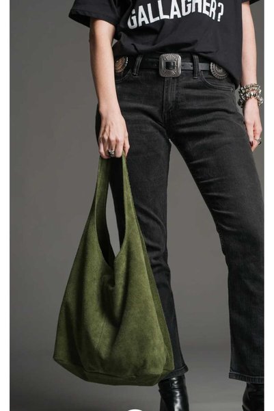 MODA Hobo Women's Real Suede Leather Bag