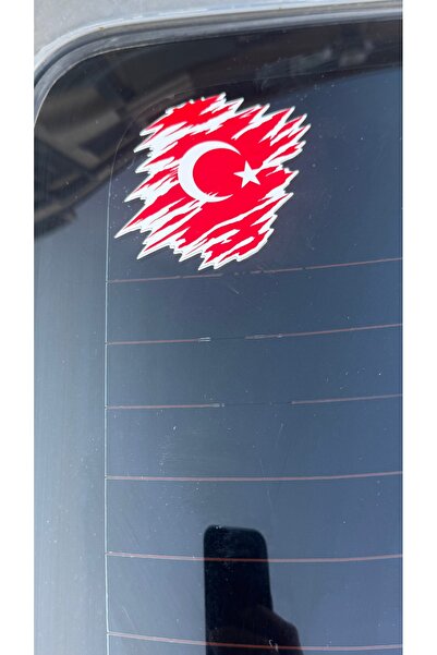 PRİME Concept Turkish Flag, Special Design with White Border, Sticker