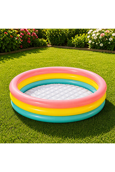 Intex Φουσκωτή Παιδική Πισίνα 3 Δακτυλίων, Μαλακή Βάση, 147x33 εκ., 275 λίτρα...