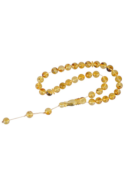 OEMS beast Natural Amber Tasbih with Inclusions – Honey Color 33 beast
