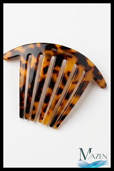MAZEN Κορυφαίας ποιότητας ακρυλική πόρπη χτένας |   Ανοιχτόχρωμο σχέδιο λεοπά...
