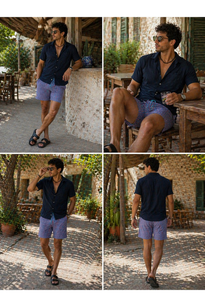 deeps Patterned swim shorts