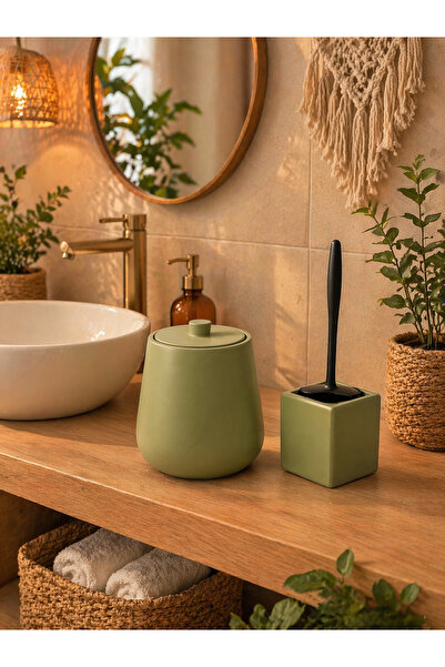 Zigzag Home Διακοσμητικό σετ μπάνιου σε στυλ Μποέμ 4 λίτρων Κάδος απορριμμάτω...