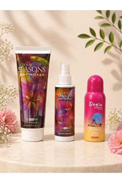 SHELA Festival Kadın Deodorant ve Mara Four Seasons Paradise Vücut Spreyi 150...