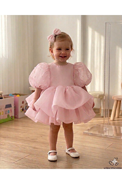 Mirace Styl Κοριτσίστικο φόρεμα με μπαλόνια στα μανίκια και φούστα, βραδινό φ...