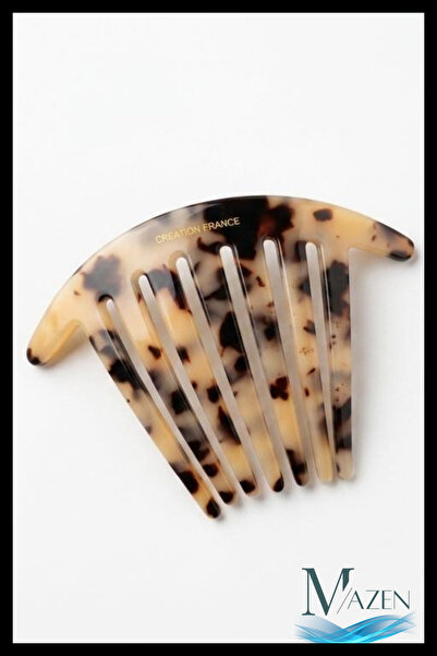 MAZEN Κορυφαίας ποιότητας ακρυλική πόρπη χτένας |   Ανοιχτόχρωμο σχέδιο λεοπά...