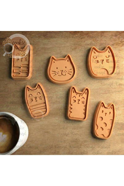 CookieKonsept مجموعة قوالب الكوكيز على شكل شخصيات القطط من دودل |   كعك، عجين...
