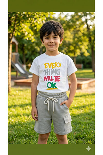 erayalpkids Boy's Relaxed Basic Woven Top and Bottom Set