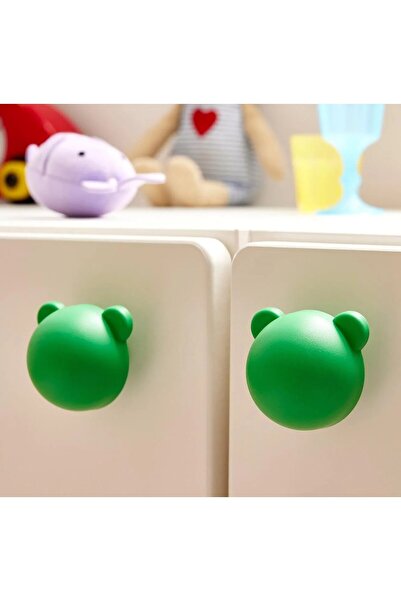 IKEA QUİCK 2 Adet Çocuk Odası Dolap Kulpu Çap 3,8 Cm 2'li Set Çekmece Şekilli...