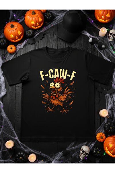 yiou trendy clothing تي شيرت F-Caw-F بطباعة مرحة ومضحكة - تي شيرت بتصميم إيمو...