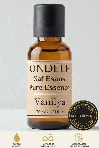 ONDÉLE %100 Saf Vanilya Esansı Esansı 30ml | Seyreltilmemiş Ultra Konsantre P...