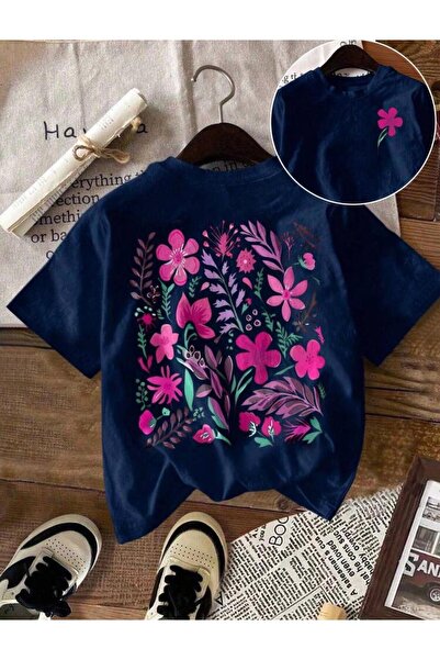 Oceanwear تي شيرت نسائي بأكمام قصيرة وياقة دائرية وتفاصيل مطبوعة على الظهر ال...