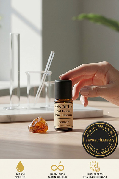 ONDÉLE %100 Saf Amber Esansı 10ml | Seyreltilmemiş Ultra Konsantre Parfüm Özü...