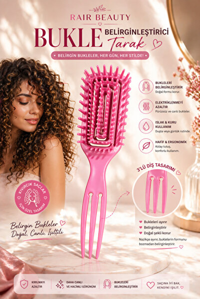 RAİR BEAUTY Magical Curl Defining Hair Brush Curly Hair Comb