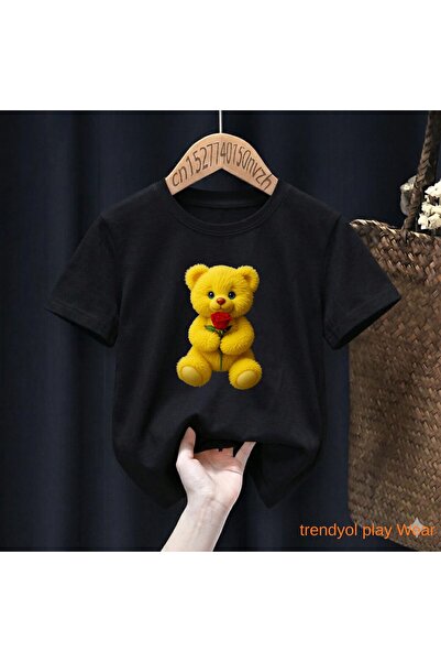 playwear Μπλουζάκι με στάμπα Bear Yellow Rose 100% παιδικό unisex για ηλικίες...