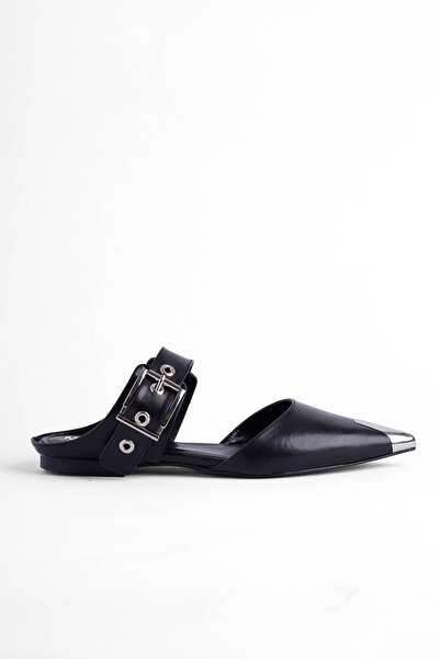 MARY Παπούτσια μπαλαρίνας με ανοιχτή πλάτη, μπαλαρίνα με επίπεδη σόλα, μπαλαρ...