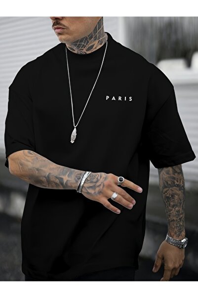 yiou trendy clothing تي شيرت بطبعة باريس، تي شيرت رجالي، تي شيرت كاجوال بأكما...