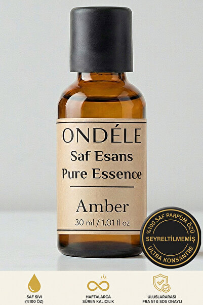 ONDÉLE %100 Saf Amber Esansı 30ml | Seyreltilmemiş Ultra Konsantre Parfüm Özü...