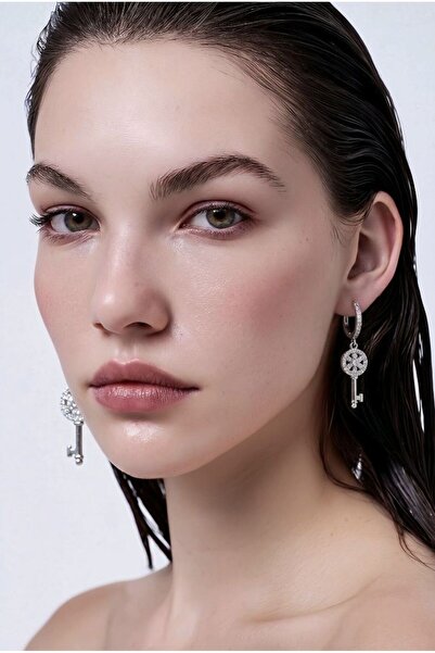 Monalisa Home Key Figured Zircon Stone Luxury Earrings