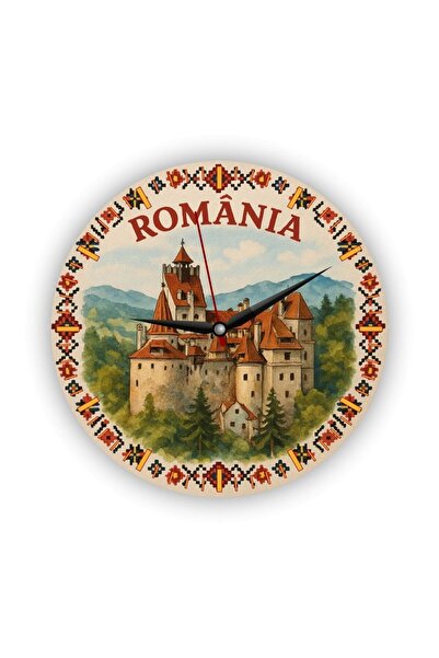 Inedit Print Ρολόι τοίχου Αξιοθέατα Ρουμανία C29