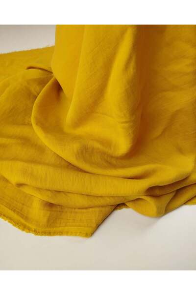 Kumaş Parça Ύφασμα Υφαντό από Βισκόζη Μουστάρδας, Μαλακό, Ρευστό και Ντραπέ γ...