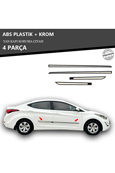 KromGaraj HYUNDAİ ELANTRA YAN KAPI KORUMA ÇITASI PLASTİK + KROM