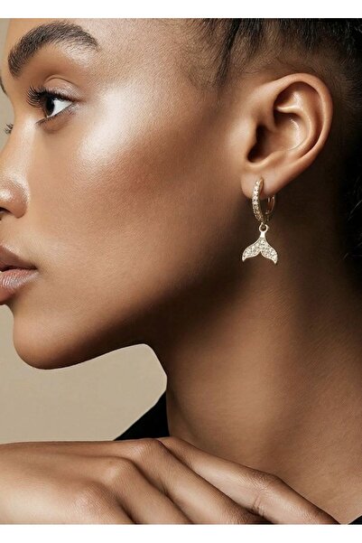 Monalisa Home Fish Bone Figured Zircon Stone Luxury Earrings