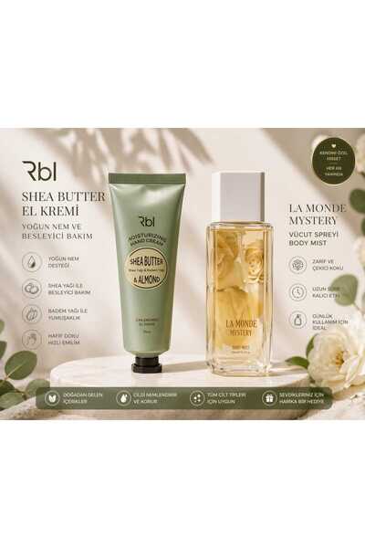 RBL Shea Butter & Almond El Kremi 75ml ve La Monde Mystery Kadın Vücut Spreyi...