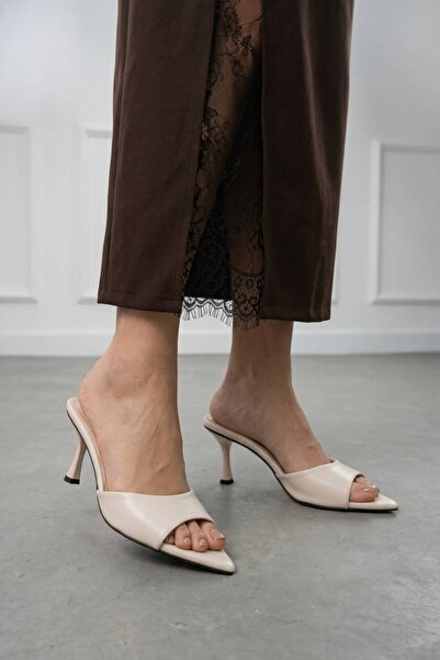 NAVİSHOES Δέκα γυναικείες παντόφλες με μυτερή μύτη και λεπτό τακούνι 7 εκ. SH...