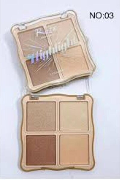 GÖZDEM BİJUTERİ ROSE Cosmetics Highlight 4 Colors Palette 4 Renkli Aydınlatıc...