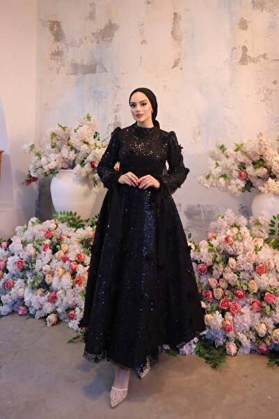 asyadabutik Γυναικείο Ροζ Φόρεμα με Λεπτομέρεια Ροζέτα στη Μέση, Μεγάλο Μέγεθ...