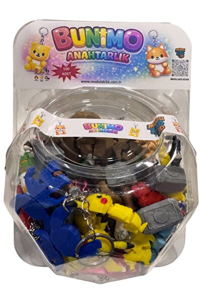 ModuLab 3D Pack of 100 Globe Keychains – Colorful and Fun Set