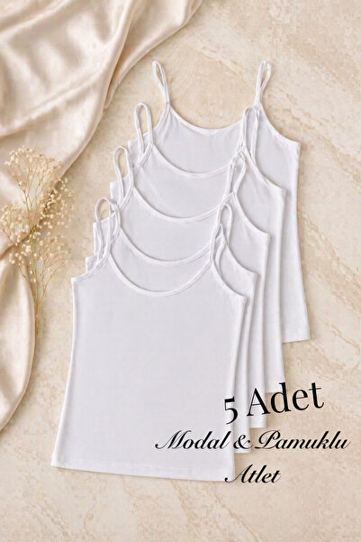 Loule Γυναικεία 5 τεμάχια μπλουζάκια Modal & βαμβακερά με λεπτές τιράντες - Μ...