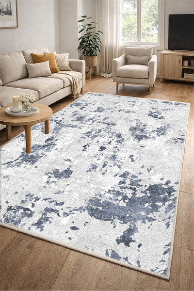 Lioara Home Modern Dijital Baskı Halı | Yıkanabilir Kaymaz Taban Salon & Yata...