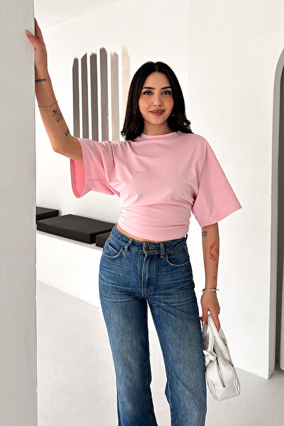 Noa&Noa Γυναικεία Μπλούζα Crop – Κομψό Τοπ με Κοντά Μανίκια και Λεπτομέρεια μ...