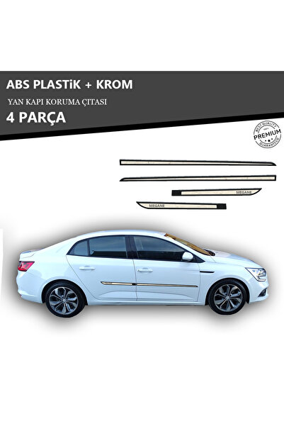 KromGaraj RENAULT MEGANE 4 SEDAN-HB YAN KAPI KORUMA ÇITASI PLASTİK + KROM