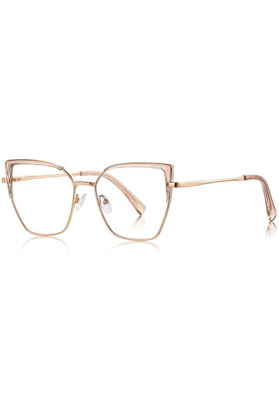 Techsuit Ochelari de calculator, Femei, Cat Eye - Reflex PC (3156) - Auriu/Roz
