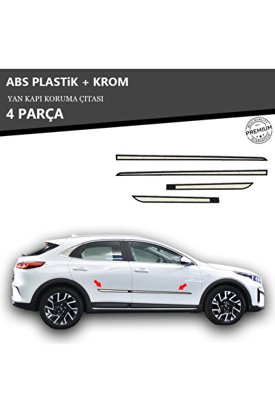KromGaraj KİA XCEED YAN KAPI KORUMA ÇITASI PLASTİK + KROM